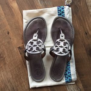 Tory Burch Metallic Miller Sandals